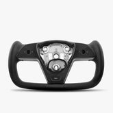Nappa Leather Steering Wheel for Tesla Model 3 2017-2023 Model Y 2019+ Carbon Trim & Side -1