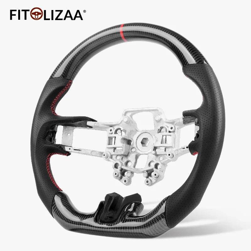 Carbon Fiber Steering Wheel for Ford Mustang 2018-2022 -3