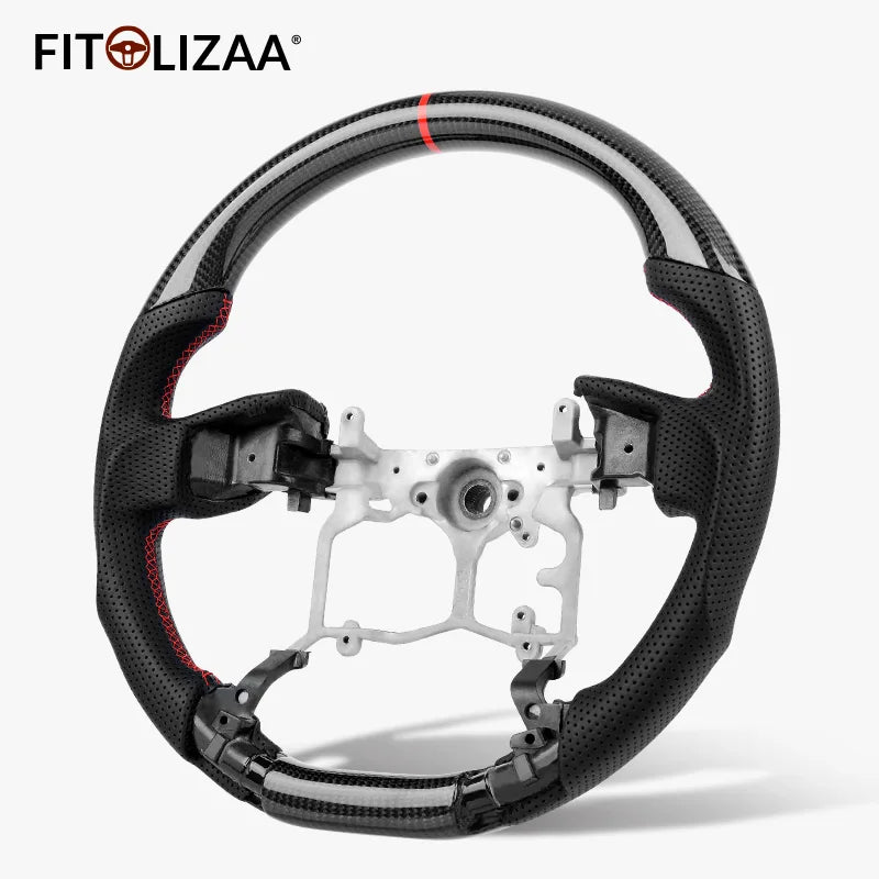 Carbon Fiber Steering Wheel for Toyota Land Cruiser Prado FJ150 2010-2016 Tundra 2014-2022 Tacoma 2014-2023 4runner 2010-2023 Sequoia 2012-2022 -3