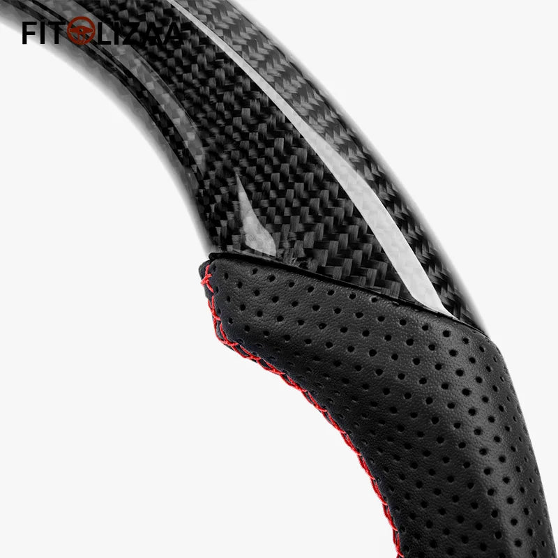 Carbon Fiber Steering Wheel for Toyota Land Cruiser Prado FJ150 2010-2016 Tundra 2014-2022 Tacoma 2014-2023 4runner 2010-2023 Sequoia 2012-2022 -4