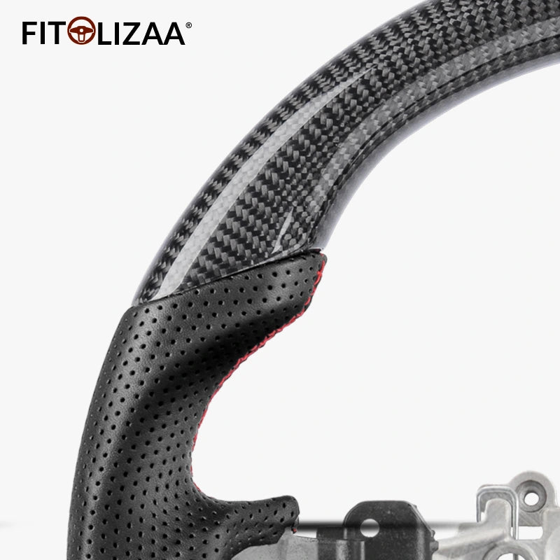 Carbon Fiber Steering Wheel for Subaru WRX STI S4 VAB VAG LEVORG VMG VM4 2015-2022 -4
