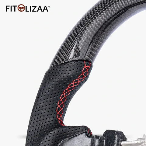 Carbon Fiber Steering Wheel for Subaru WRX STI S4 VAB VAG LEVORG VMG VM4 2015-2022 -5